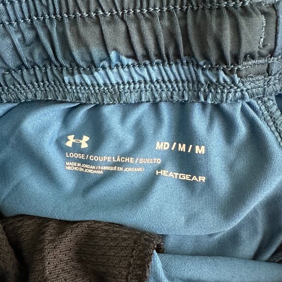 2/$30 Under Armour Stretch Train Camo Shorts High Rise Blue Medium #A0772 - Picture 10 of 12